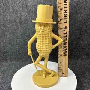 Vintage Planters Nuts Mr Peanut Coin Bank TAN Plastic Collectible Figurine 8.5"